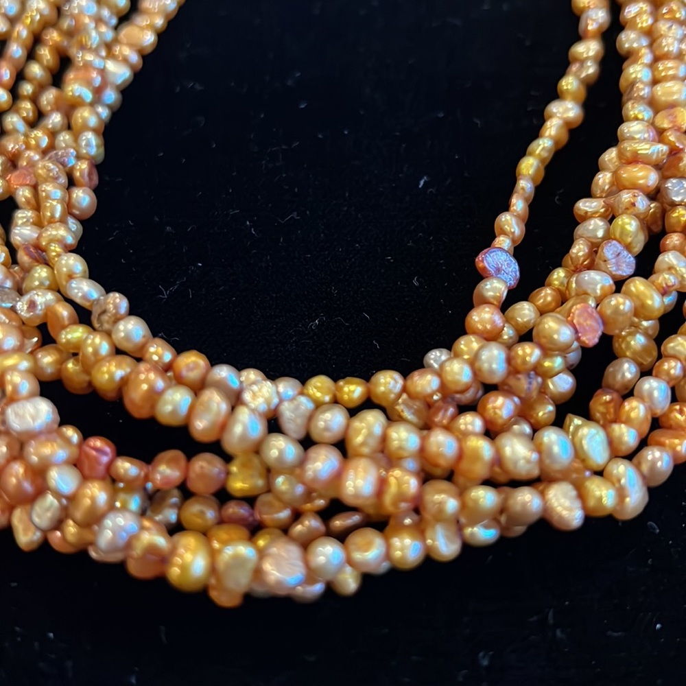 Stunning 8-Strand Gold Pearl Silpada Necklace! - Picture 2 of 4